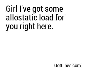 Girl I've got some allostatic load for you right here.
